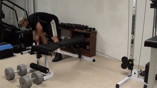 Positioning for other side for Cable Dumbell Bench Press for Maximum Chest Tension and Pec Mass