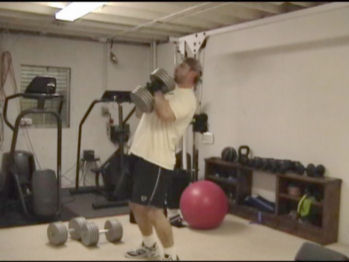 One Vertical Dumbell Shoulder Press...Strongman-Style Training With a Dumbell