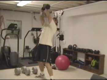 One Vertical Dumbell Shoulder Press...Strongman-Style Training With a Dumbell