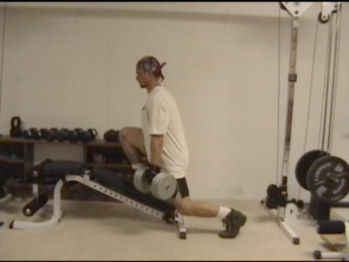 Incline Dumbell Lunges For Targeting the Lower Body With Less Knee Stress